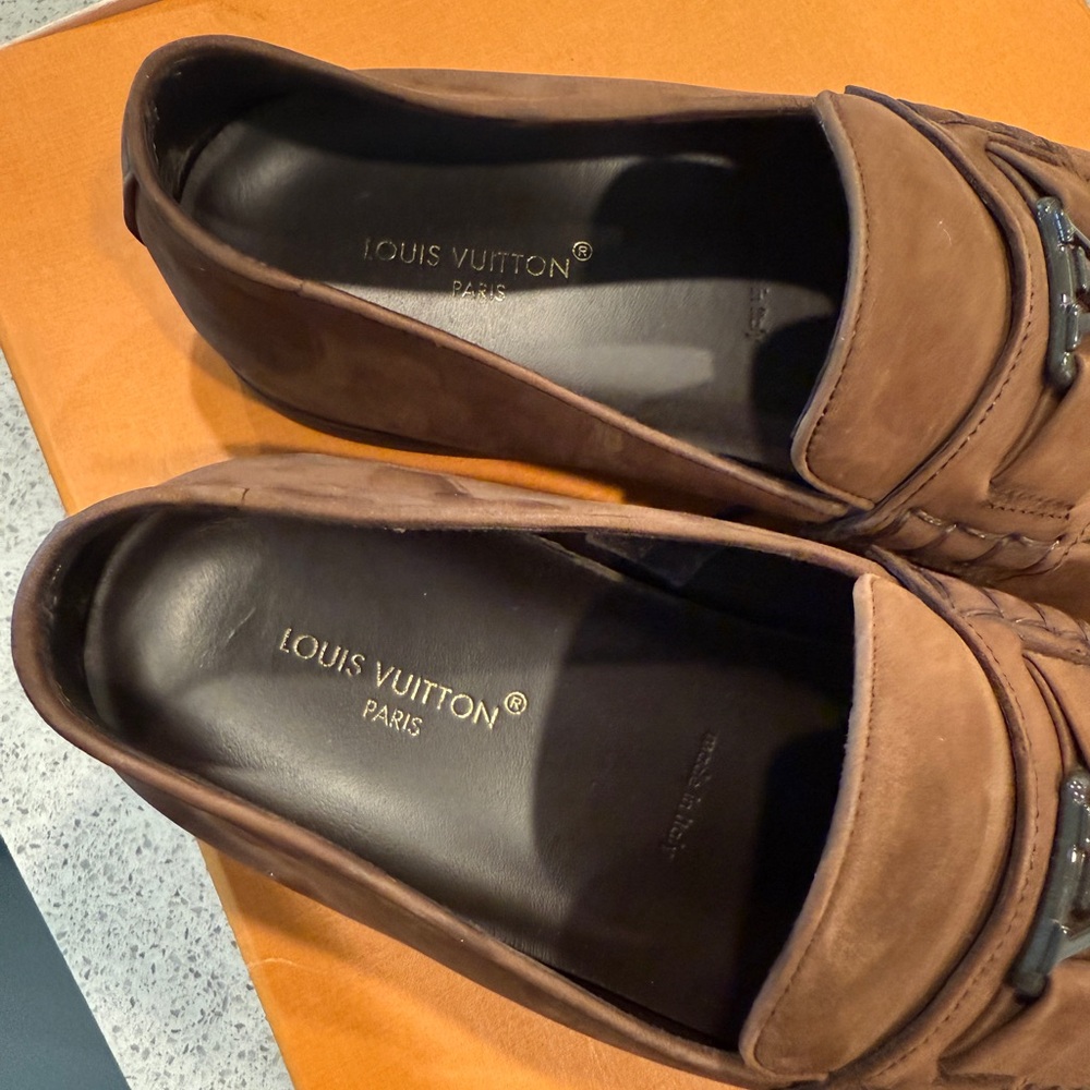 Louis Vuitton Men's Chocolate Brown Loafers - Picture 2 of 5